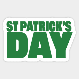 Green St Patricks Day Typography Sticker